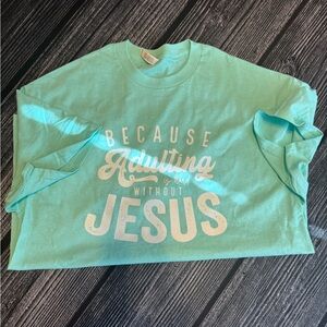 Adult Aqua Graphic Tee
